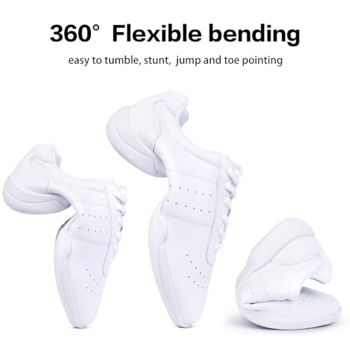 Image of CADIDL Cheer Shoes Women White Cheerleading Dance Shoes