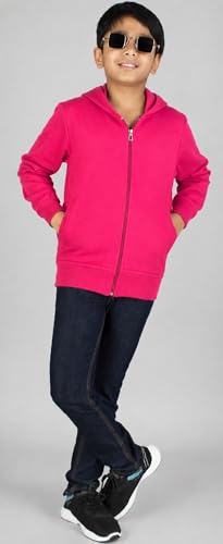 Image of ADBUCKS Unisex Fleece Cotton Zipper Sweatshirt with Hoodies for Boys and Girls