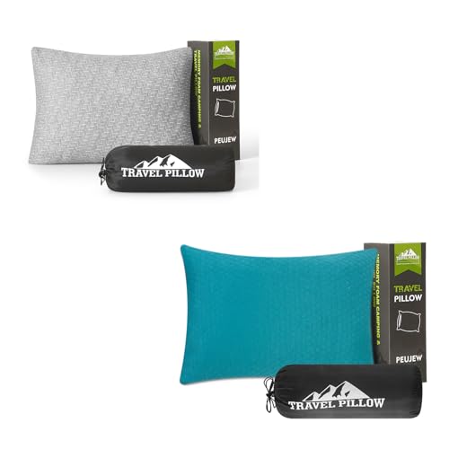 Set 2 Almohadas de espuma viscoelástica para viaje miniatura 1