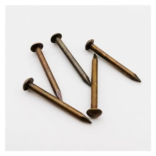 10/20/50/100pcs Antique Brass Bronze Dia 1.2 1.5 2 2.8mm Pure Copper Small Round Head Nail for Furniture Hinge Drum Jewelry Box (Color : 20pcs 2.8x25mm)(50pcs 2x25mm) miniatura 3