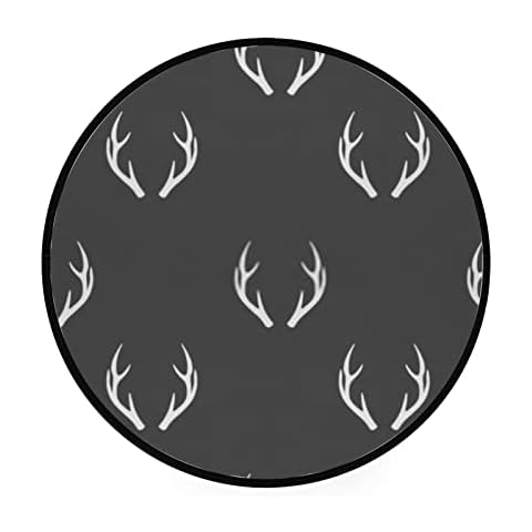 Hapuxt Deer Antlers Grey Nursery Rug Cover