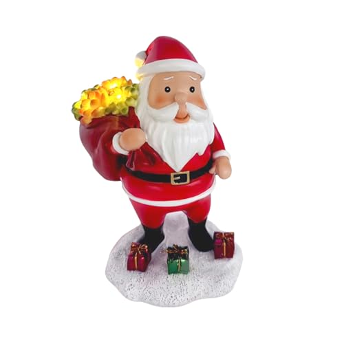 Figura di Babbo Natale - Figura di resina sintetica illuminata, decorazione di tavoli festosi | Accessorio per la casa decorativo per decorazioni d'interni, , scaffale, festa, festival invernale