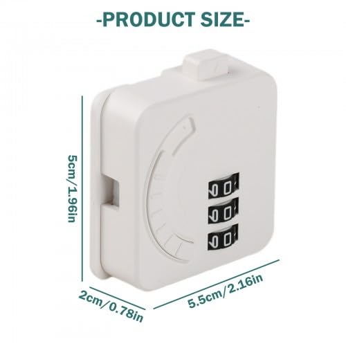Fridge Lock with Code, No Drilling, Child Lock Cabinet and Drawer with Password, White (Pack of 1), Safety Latch for Fridge, Freezer, Drawers, Windows, Washing Machine