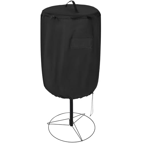 ITHWIU Disc Golf Basket Cover, Double Stitched Seam, Tear and UV resistant-420D Heavy Duty Fabric, Waterproof, Sun Protection, Flying Disc Golf Basket Accessories, 27.6" D x 35.43'' Hï¼ŒBlack