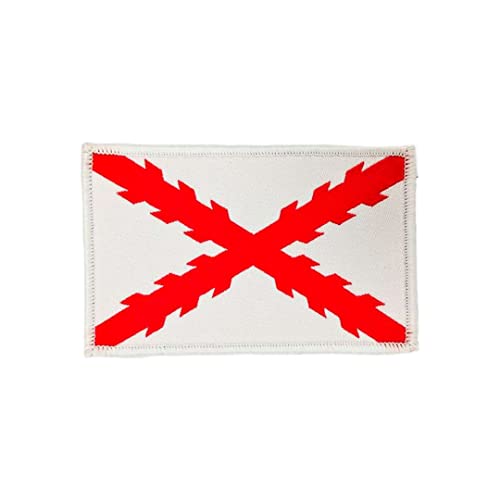 Image of Official Colours Burgundy Cross Embroidered Motorcycle Patches Military Patch Spanish Empire
