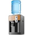Water Dispenser, Top Loading Water Cooler for 1.2 to 5 Gallon, 3 Temperature Settings Room Temperature Water Cold Hot Water Dispenser, Bedside Water Dispenser for Home, Office, Dormitory Use