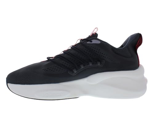 Image of adidas Alphaboost V1 Mens Shoes Size 13, Color: Carbon /Bright Red /Grey /Core Black