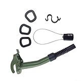 Dispensador de aceite de metal de acero inoxidable, boquilla de combustible giratoria de 360 grados con junta gruesa, vertedor a prueba de fugas para tanques de 5, 10 y 20 litros, para uso pesado en