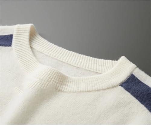 Men's Sweater Wool Round Neck Top Knitted Pullover Long Sleeved Base Sweater3