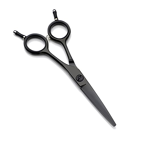 Ciseaux coupe de cheveux ligne A 5,5 pouces pour coupe plate en finition noire - 3