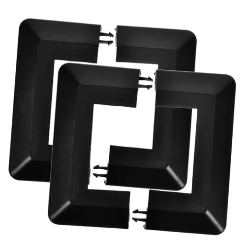 Uonlytech Tapas de Postes de Barandilla Divididas 60x60 Mm para Barandillas Plásticas, Cubiertas Antideslizantes para Columnas de Terraza y Balcón, 2 Piezas para Protección y Decoración