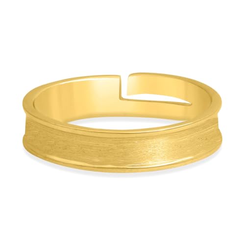 Image of ZAVYA 925 Sterling Silver Gold Plated CZ Men's Ring | Gift for Men & Boys | With Certificate of Authenticity and 925 Hallmark