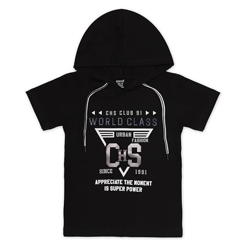 Image of CAVIO Boys Printed Casual Jacket With Hooded T-Shirt