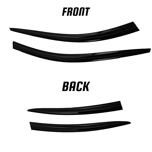 Jsp Tape-On Window Vent Visors Rain Guards For Hyundai Elantra 2017-2020, Full-Size Side Wind Deflectors Shade, Tinted Smoke Shatterproof Acrylic, Set Of 4 Car Accessories #TOP1