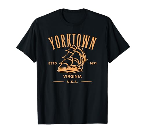 Diseño de un antiguo velero alto de Yorktown Virginia Camiseta