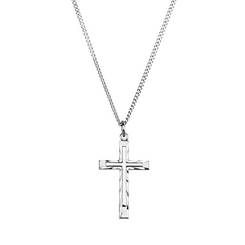 925 Sterling Silver Religious Cross Pendant 18