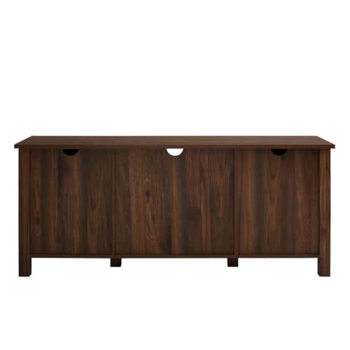 Image of Solid Sheesham Wood TV Unit for Living Room | TV Stand | TV Cabinet with Storage for Living Room and Hotel Furniture (Walnut Finish-01)