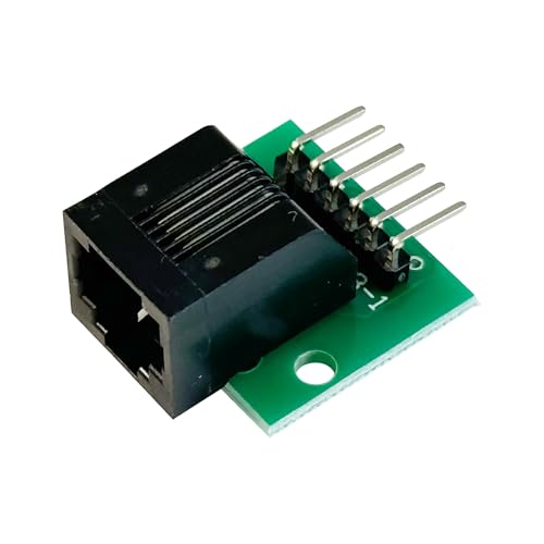 Conector RJ11 hembra con placa PCB 2 piezas miniatura 4
