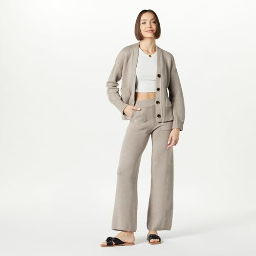 The Drop Women's Cynthia Cotton Blend Wide Leg Sweater Pant4