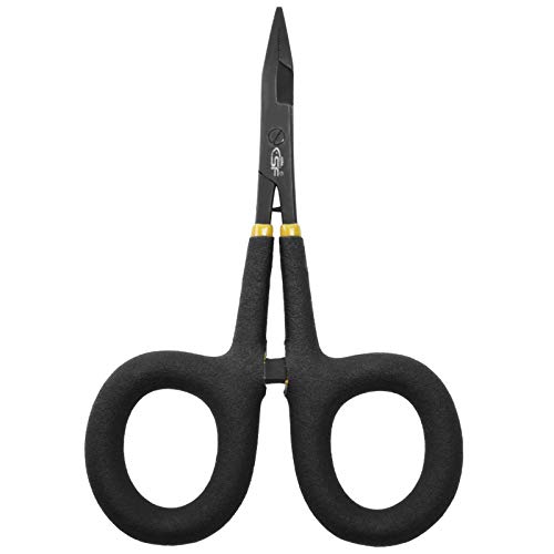 SF Fly Fishing Scissor Forcep Clamp Double Dipped Grip -5 inch