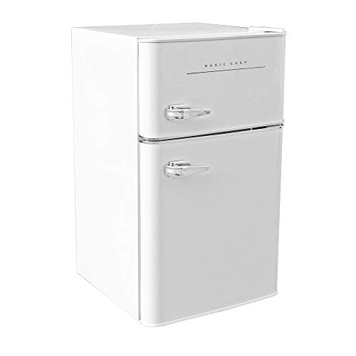 Magic Chef Retro Mini Refrigerator 3.2 cu. ft. 2Door Fridge in White