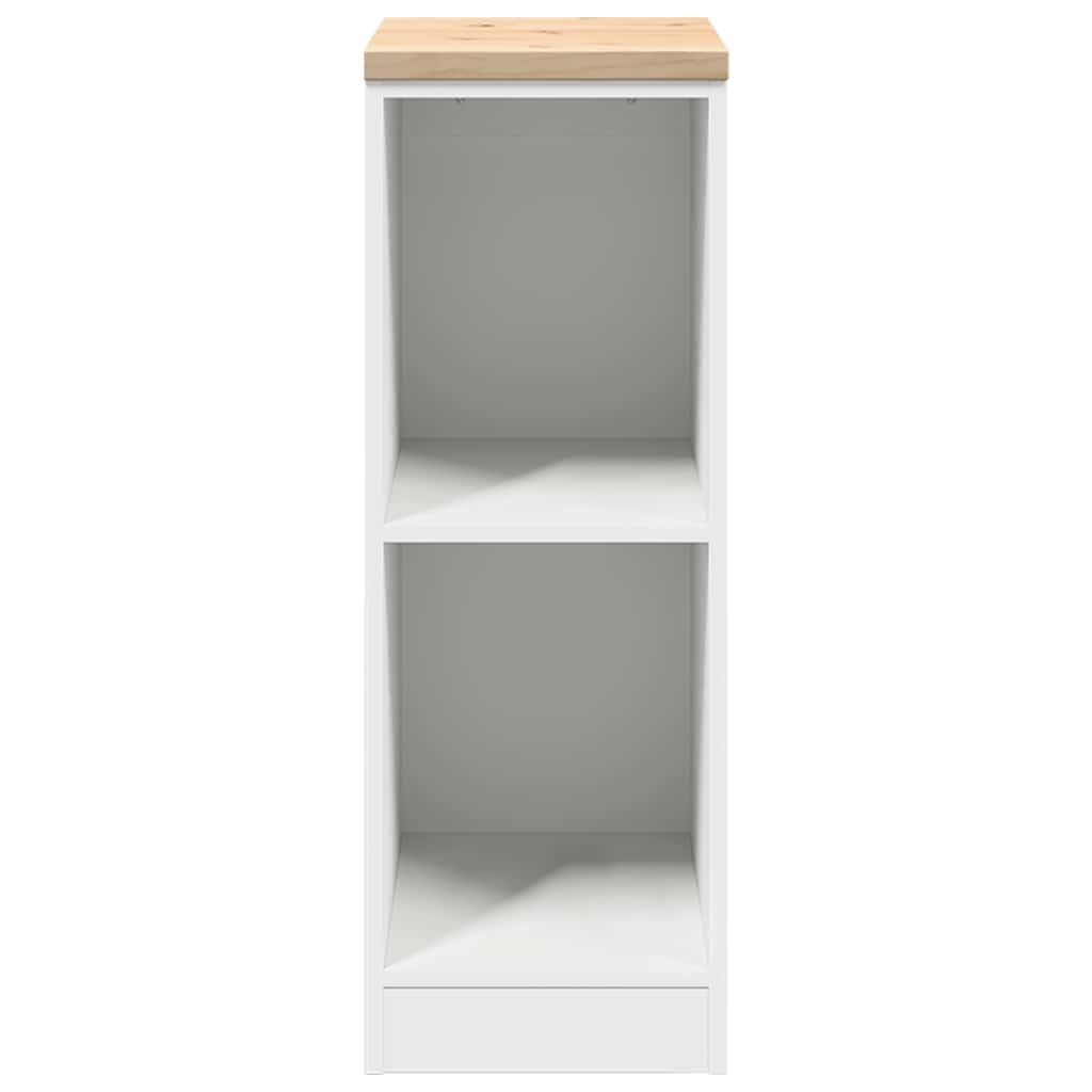 vidaXL Garagen-Aufbewahrungsschrank Weiß 30x51x85 cm Massivholz Kiefer, Schrank, Werkzeugschrank, Lagerschrank, Garagenschrank, Aufbewahrungsschrank