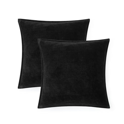 UGG Coco 2-Pack Decorative Pillows - Soft & Plush Throw Pillow Inserts with Throw Pillow Covers - Perfect for Sofa Bed Living Room Decor or Home Decor 20 x 20 Black Ink
