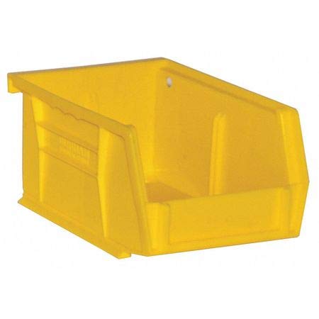 Durham PB30210-21 Copolymer Plastic Hook On Bin, 4 Width x 3 Height x 5 Depth, Yellow (Pack of 24)