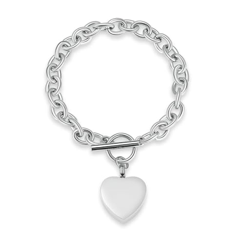Bracelet de crémation en forme de cœur pour cendres, le choix de la sécurité