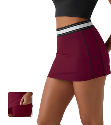 Image of Jigfar Women Cute Golf Tennis Club Skirt Dress Activewear Mini Summer Workout Running Athletic Skorts