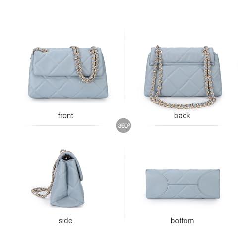 Image of Gladdon Quilted Crossbody Purses for Women Small Ladies Shoulder Bags with Chain Trendy Clutch Purse Cute Designer Bag