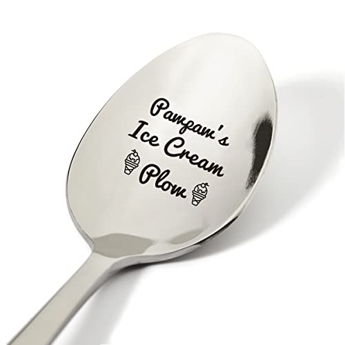 Papa Gift Ideas, Pawpaw's Ice Cream Plow Spoon Engraved Stainless