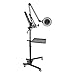 CNCEST Multifunctional Tattoo Workstation Console with LED Light,Adjustable Height Magnetic Tray,Double Stand with Tattoo Tray Trolley,Phone Tablet Stand,for Tattoo,Beauty and Hair Salon (Ring light)