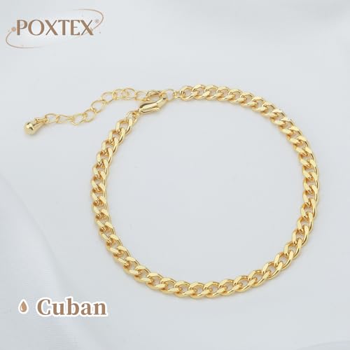 Image of Extra Large Anklets for Women Waterproof, 14K Gold Plated Stack Anklets for Women Plus Size, 10 inch+2 inch Non Tarnish Large Ankle Bracelets for Women, Summer Big Ankles Set, Beach Bikini Vacation Jewelry