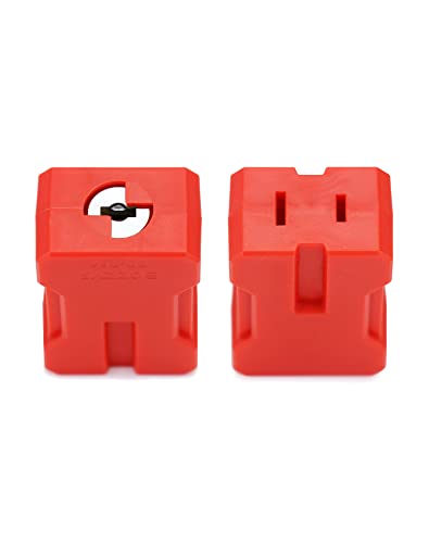Qwork 2 Pack Electrical Cord Plug Lockout Device For Electrical Cord, Plug Locking Safety Lock Fits 2 & 3 Prong Plugs, Electrical Shutdown Service American Standard, Built-In Lock Cylinder, Dual Key, #TOP3