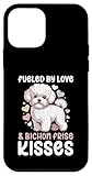 Este diseño de besos Fueled by love & Bichon Frise es ideal para los amantes y propietarios de Bichon Frise.