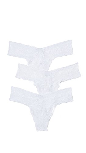 Cosabella Women's Never Say Never Cutie Low Rise Thong 3 Pack, White/White/White, One Size #TOP23