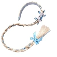 Pevlkawr Mädchen Perücken Haarteil Prinzessin Haarreif Zopf Haarschmuck Zopf Mit Haargummi Kinder Perücken Für Geburtstag Party Cosplay Geschenke