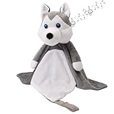Love By Emi 4-in-1 Plush Husky Lovey Sound Machine, White Noise & Lullaby Sleep Aid, Security Blanket & Pacifier Holder, Baby Gifts, Gift for Newborns, Toddler Gifts, 0 3 6 9 12 Months