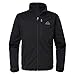 Produktbild donhobo Herren Softshell Jacke Fleece Gefüttert Warm Outdoor Funktionsjacke Freizeitjacke Wasserabweisend Winddicht Wanderjacke Full-Zip Übergangsjacke Schwarz 2XL
