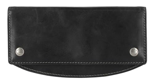 Harley-Davidson Men's Smooth Grain Snap Flap Pocket Long Biker Wallet - Black