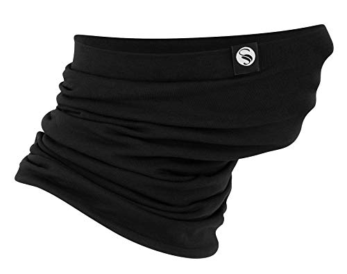 STARK SOUL Multifunktionstuch – Neckwarmer „Solid Cotton“ Schwarz