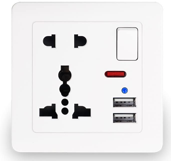 Presa A Muro Multifunzione UK 13A Con Doppie Porte Di - Foto 9
