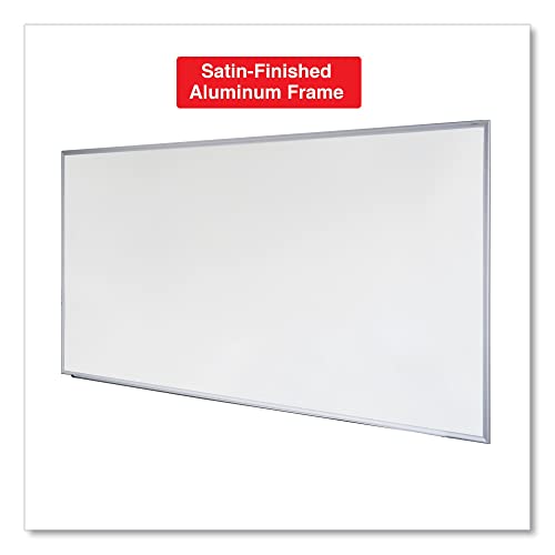 Universal Dry Erase Marker Board, Melamine, 72 X 48, Silver Aluminum Frame #TOP3