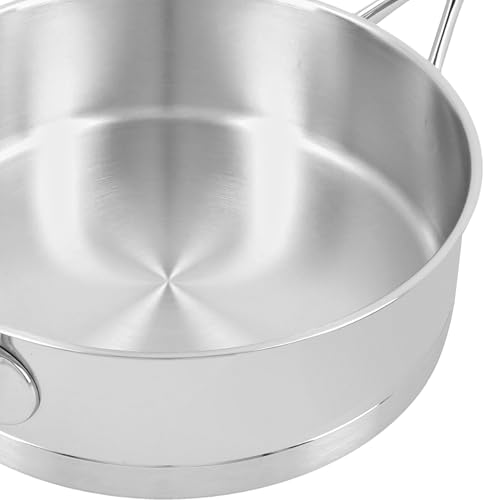 DEMEYERE ATLANTIS, 11-INCH, 5.1-qt SAUTÉ PAN WITH HELPER HANDLE AND LID, 18/10 STAINLESS STEEL