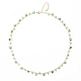 Weviway 18K Gold Plated Turquoise Boho Choker Necklaces for Women - Dainty Beaded Beach Summer Jewellery Gift for Her