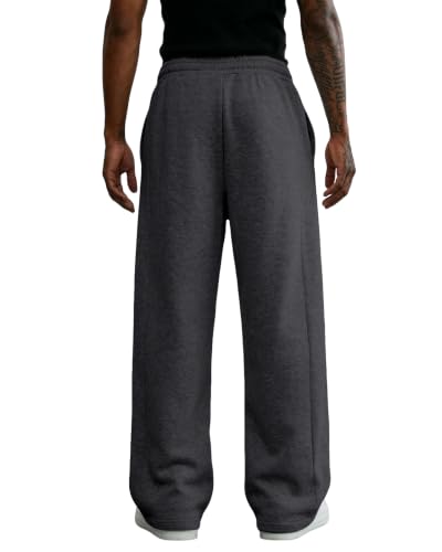 Image of Wangdo Men's Baggy Sweatpants Wide Leg Lounge Cotton Casual Jogging Pants | High waist drawstring,2 Deep pockets,Open bottom,Workout athletic outfits,Loose joggers pants,fashion streetwear,Soft fabric