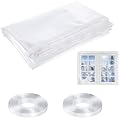 Window Insulation Kit Cuttable Transparent Film 79 Inch Wide x 118 Inch Length with Nano Double-Sided Tape for Winter Keep Cold Out Reusable Plastic Window Wrap for Weatherproofing Window Insulation