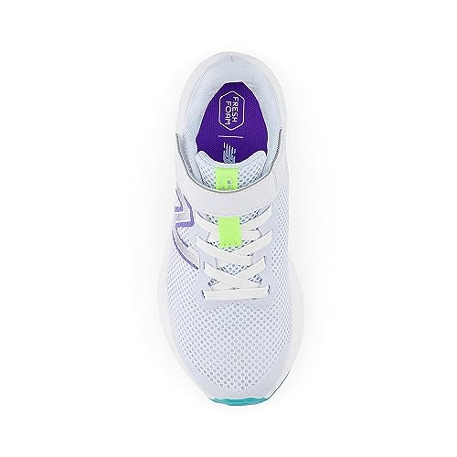 Image of New Balance Kid's Fresh Foam Arishi V4 Hook & Loop Running Shoe, Ice Blue /Electric Indigo /White, 13.5 M Little Kid