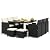 Tangkula 11 Pieces Patio Dining Set, Space-Saving Wicker Chairs & Tempered Glass Table with Ottomans, Thick Soft Cushions, Outdoor Conversation Furniture Set for Garden Yard Poolside